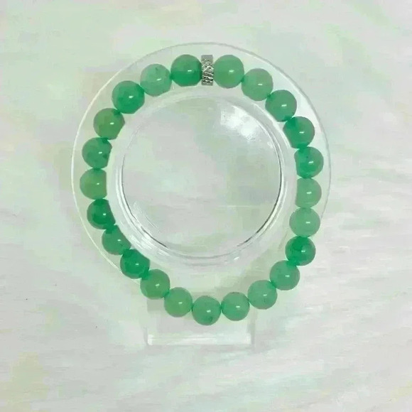 Natural Green Aventurine Beaded Bracelet - Picture 6 of 6